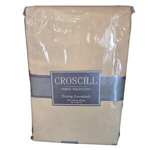 Croscill 60"x120" Oblong Pastel Yellow Fabric Tablecloth NIP